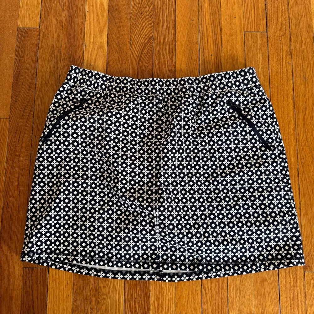 NWT Talbots Skort Pockets Skirt Built In Shorts Women’s XL Navy White